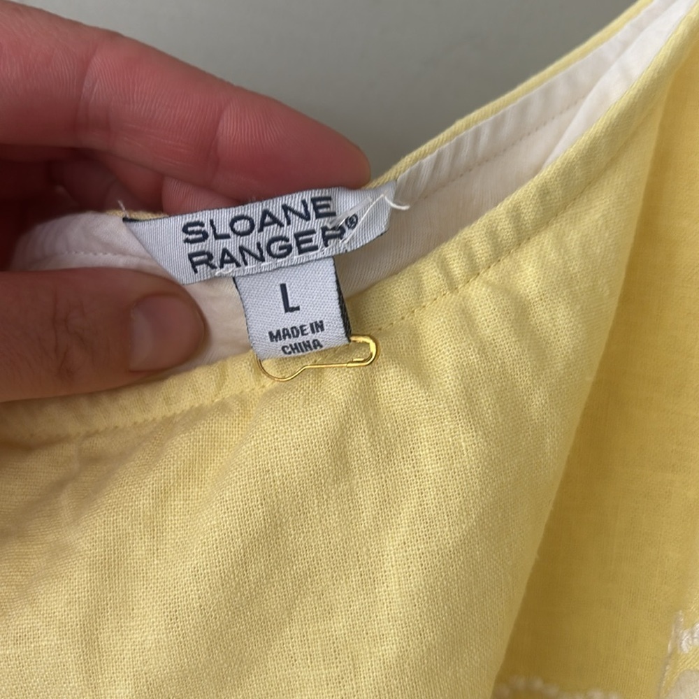 Sloane Ranger Yellow One-Shoulder Dress | Size Large - Picture 3 of 6